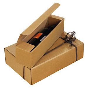 Brązowe opakowanie ozdobne z mikrofali na 3 butelki
