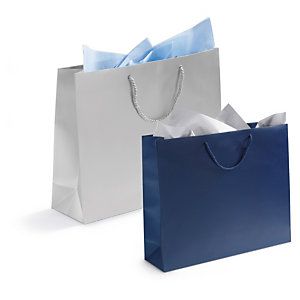 Elegancka torba papier mat i uchwyt satynowy 25 szt.