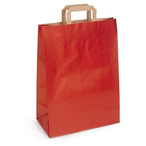 Czerwona torba papierowa 80 g/m2 220x290x100