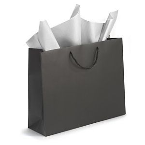 Elegancka torba papier mat czarny 320x210x100
