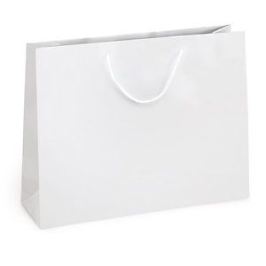 Elegancka torba papier mat biały 320x210x100