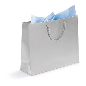 Elegancka torba papier mat srebrny 4010x320x120