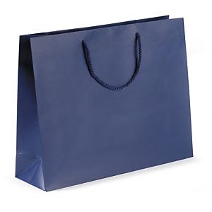 Elegancka torba papier mat granatowy 410x320x120