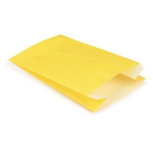 Żółta  torebka papierowa na prezent 160x250x80 mm